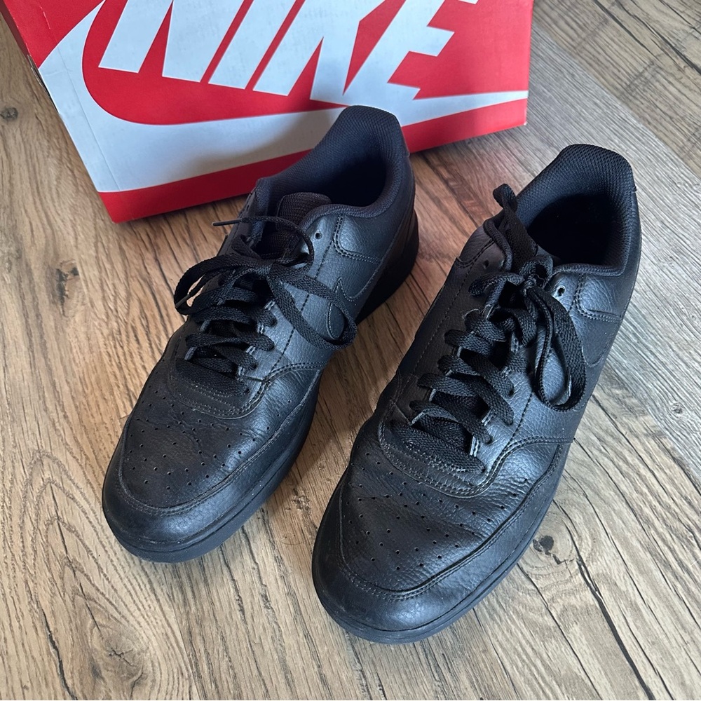 Nike Men's Black Sneakers Court Vision Low 11.5